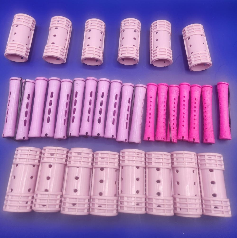 Assorted Pink Hair Rollers Set